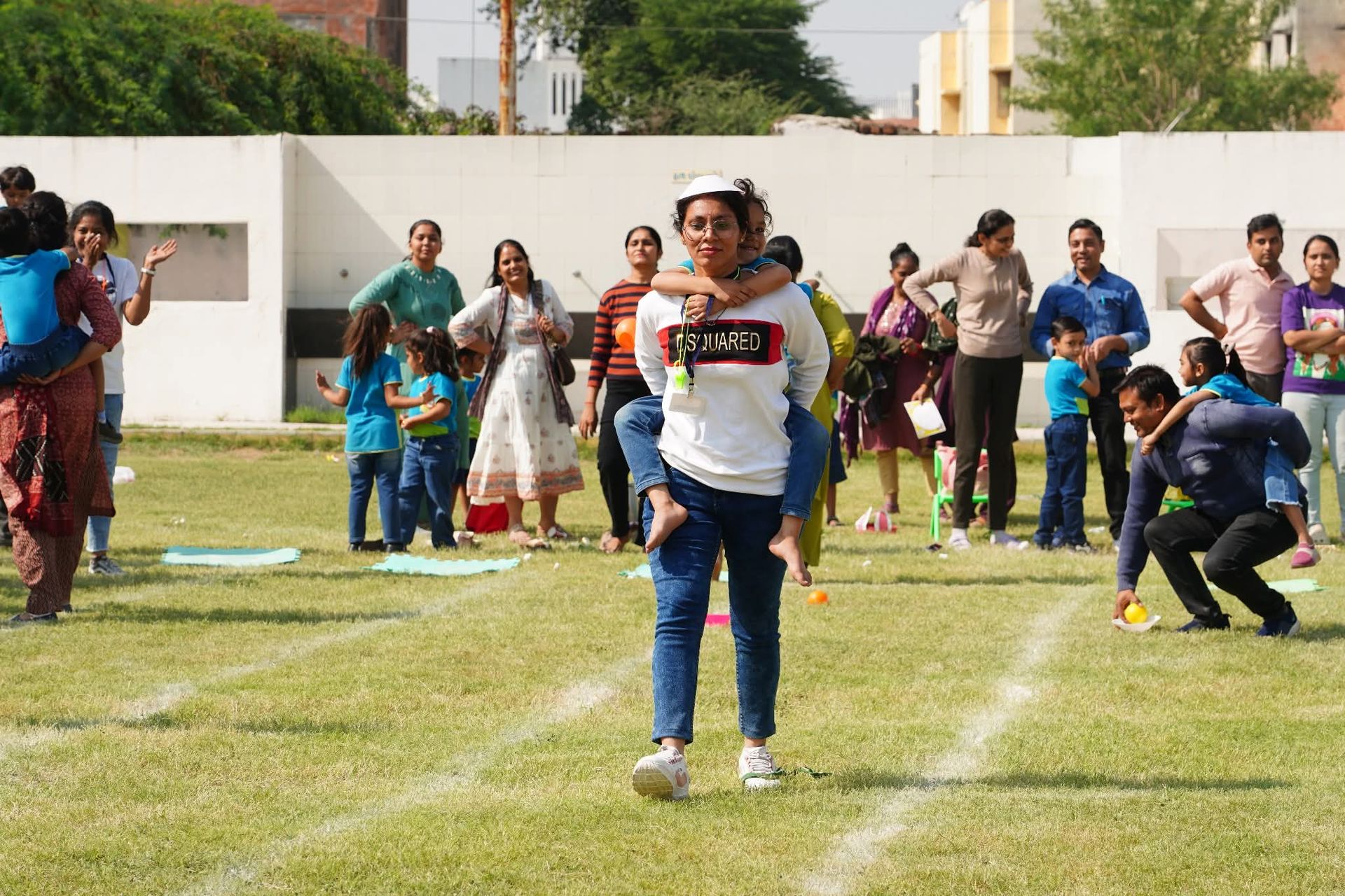 Sports day activities in Little Wonders Preschool Mehsana