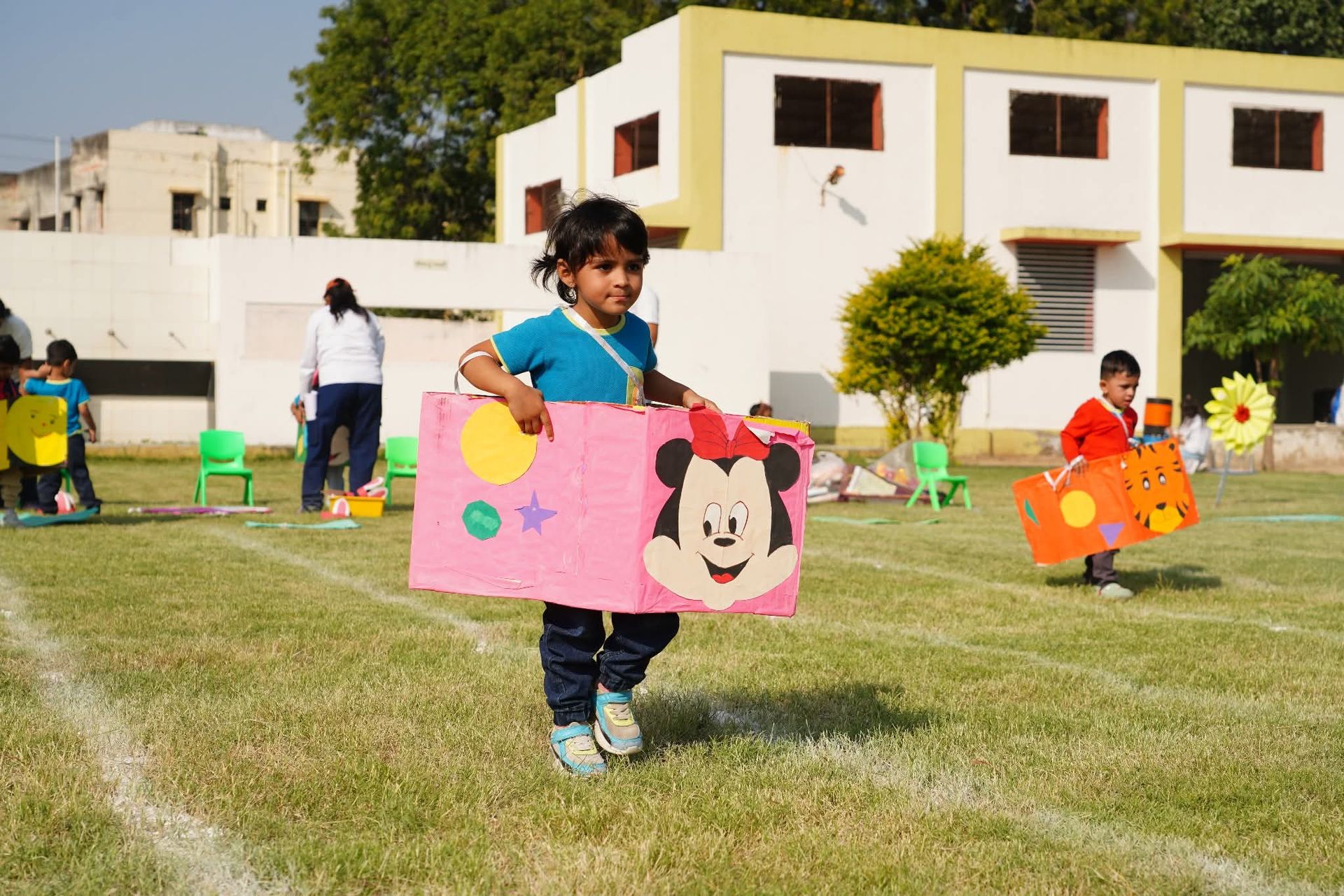 Sports day activities in Little Wonders Preschool Mehsana