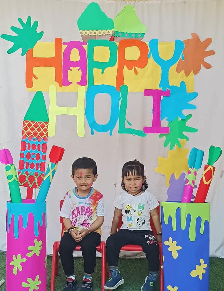 holi at Little Wonders Preschool Mehsana