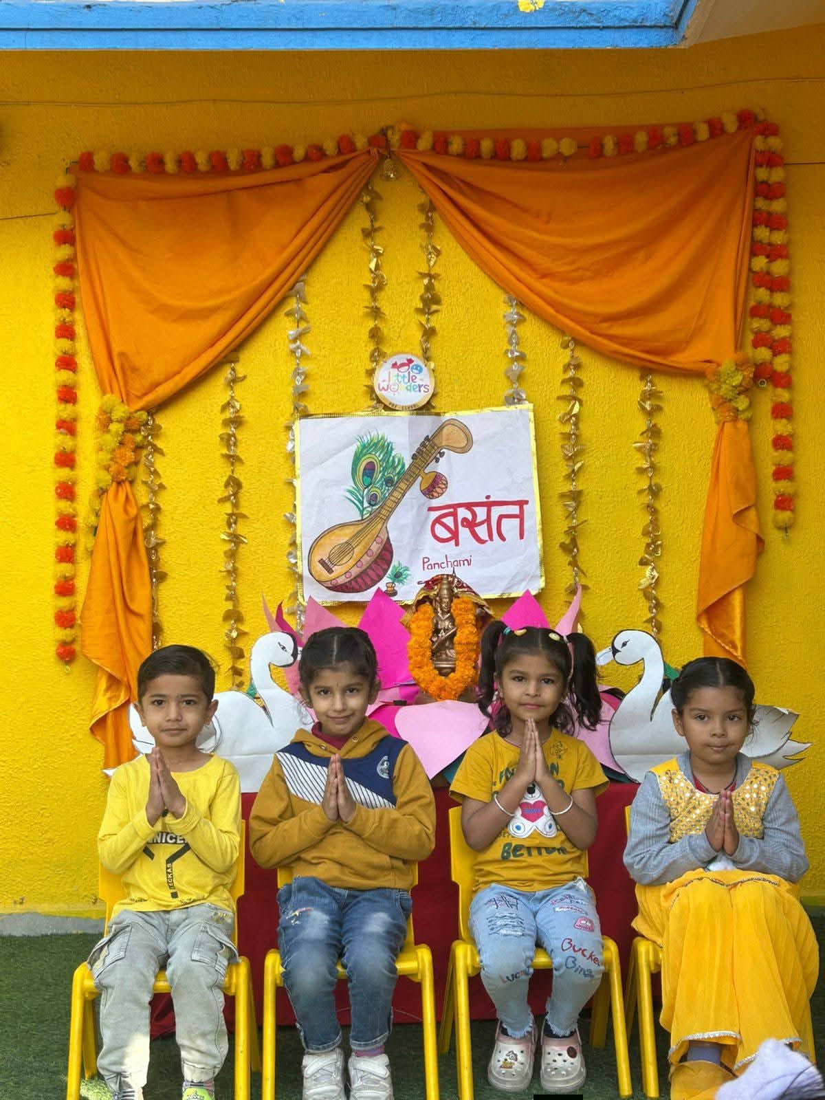 Kids celebrating Mothers day Day at preschool in Mehsana