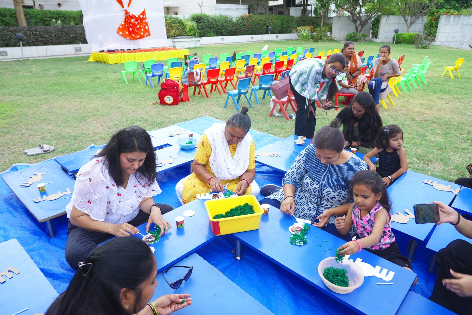 Kids celebrating Mothers day Day at preschool in Mehsana